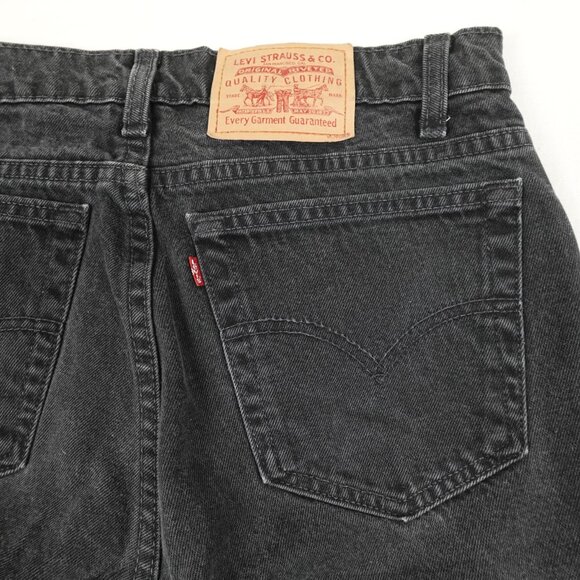Vintage Levi's 516 Slim Straight Jeans Mens 34x32 Black Denim Made in Canada 90s - Picture 7 of 11